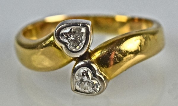 RING mit Diamantherzen gesamt um 0,5ct RING mit Diamantherzen gesamt um 0,5ct