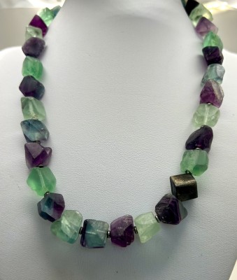 Farbsteinkette, Magnetverschluss 925er Sterlingsilber.