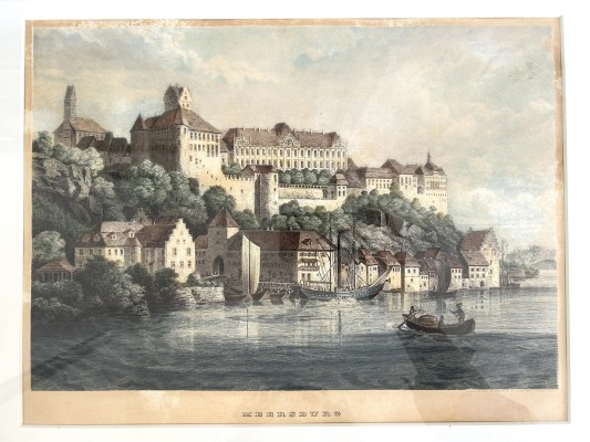 Meersburg und Radolfzell, 20. Jahrhundert, zwei Kupferstiche.