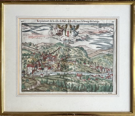Oberbaden, kolorierter Holzschnitt aus Sebastian Münsters Cosmographie um 1552.