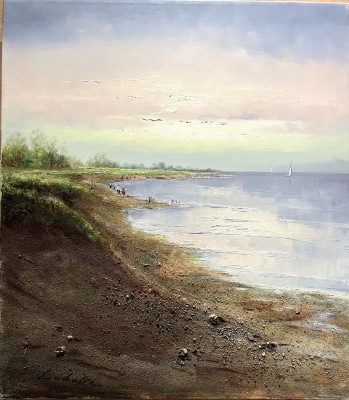 Anonym (20./21. Jahrhundert) dreidimensionale Seelandschaft, Mischtechnik.