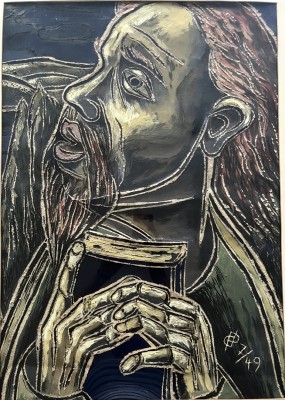 Anonym (20.Jahrhundert) Portrait eines Gläubigen, Mischtechnik.