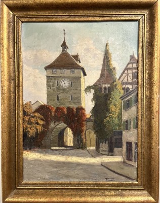 Franz (19./20. Jahrhundert) Schnetztor in Konstanz, Öl auf Leinwand.