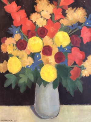 Kegel-Maillard, Maria (1918-1999) Blumenstillleben in Vase, Öl auf Leinwand.