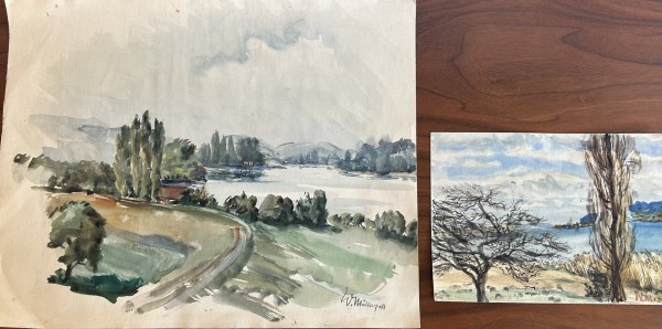Müllerzell, Wilhelm (1894-) Konvolut an Seelandschaften, Aquarell.