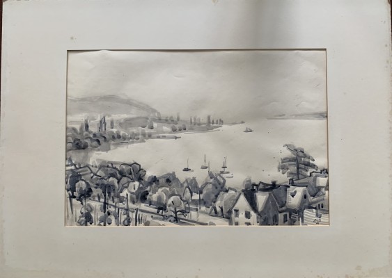 Scholz, Dietrich (1907-1986) Konvolut aus sieben Werken, Tusche/Aquarell auf Papier.