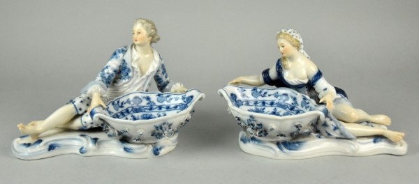 MEISSEN PAAR FIGÜRLICHE GEWÜRZSCHALEN