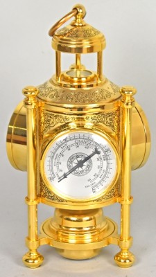 BAROMETER-UHR mit Thermometer und Kompass