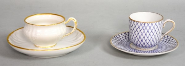 ZWEI MOKKATASSEN KPM und Hutschenreuther