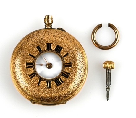 TASCHENUHR Halbsavonette 14ct