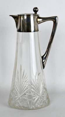 GLASKARAFFE mit Silbermontur