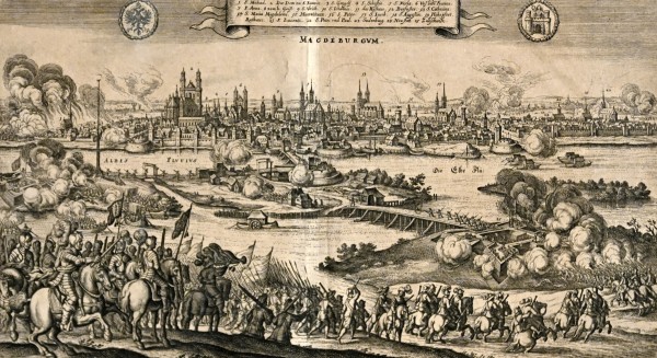 MAGDEBURG 1631 Kupferstich Merian