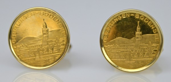PAAR MANSCHETTENKNÖPFE mit Medaillen in Gold [1]